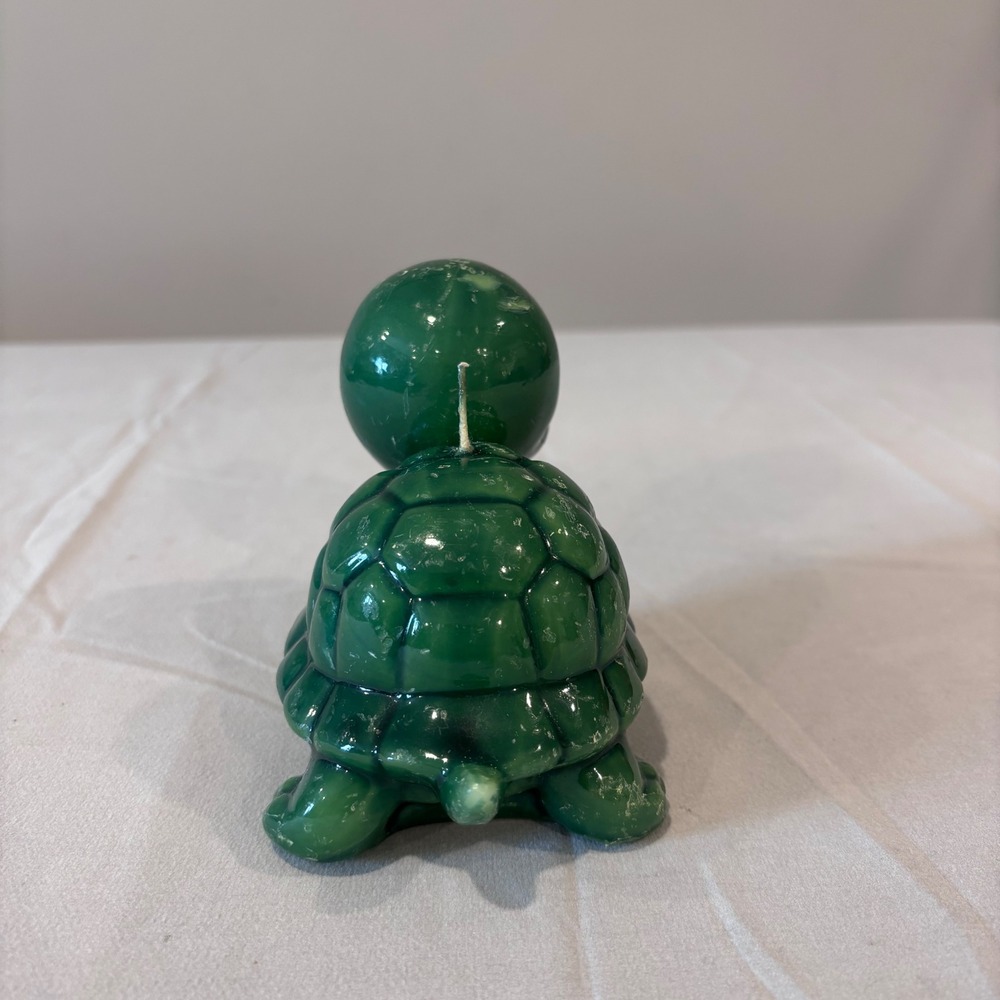 Turtle Candle Green Figurine Cute Decor Collectible Home Decoration